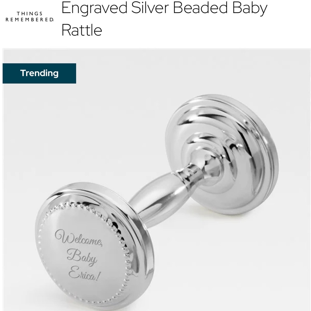 Things Remembered Silver Rattle - Picture 4 of 14